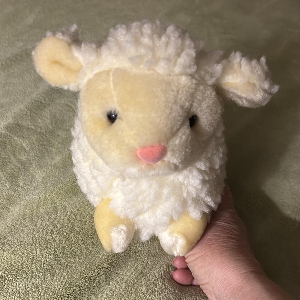 Super cute cuddly lamb.